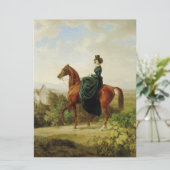 Graaf op Horseback (Elegant Brown Horse) Kaart (Staand voorkant)