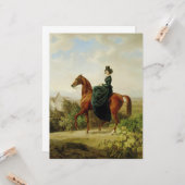 Graaf op Horseback (Elegant Brown Horse) Kaart (Voorkant / Achterkant in situ)