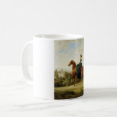 Graaf op Horseback (Elegant Brown Horse) Koffiemok (Voorkant links)