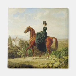 Graaf op Horseback (Elegant Brown Horse) Magneet
