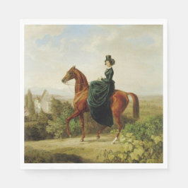 Graaf op Horseback (Elegant Brown Horse) Servet