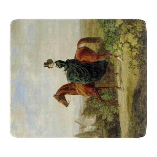 Graaf op Horseback (Elegant Brown Horse) Snijplank (Voorkant)