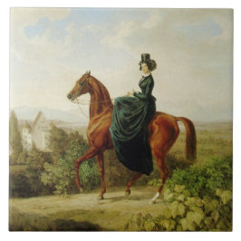 Graaf op Horseback (Elegant Brown Horse) Tegeltje