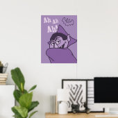 Graaf Telgraaf - Ah Ah Ah! Poster (Thuiskantoor)
