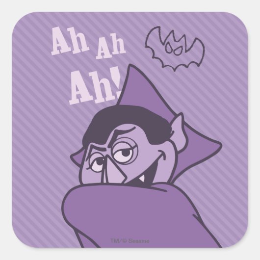 Graaf Telgraaf - Ah Ah Ah! Vierkante Sticker (Voorkant)