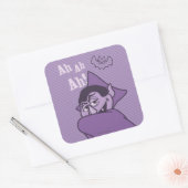 Graaf Telgraaf - Ah Ah Ah! Vierkante Sticker (Envelop)