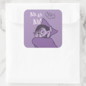 Graaf Telgraaf - Ah Ah Ah! Vierkante Sticker (Tas)