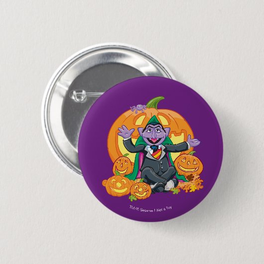 Graaf Telgraaf | Halloween Pompoenen Ronde Button 5,7 Cm (Voorkant /achterkant)