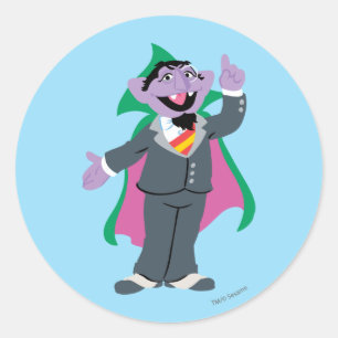 Graaf Telkens Klassieke Stijl Ronde Sticker