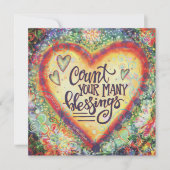 "Graaf uw vele zegeningen"-inspiratie Notitiekaartje (Voorkant)