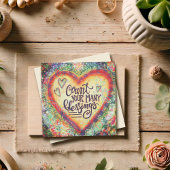 "Graaf uw vele zegeningen"-inspiratie Notitiekaartje