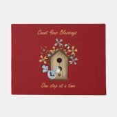 Graaf uw zegeningen welkome mat (Voorkant)