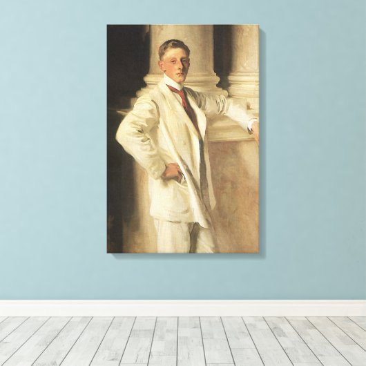 Graaf van Dalhousie door John Singer Sargent Canvas Afdruk (Insitu (Houten vloer))