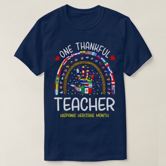 Graaf van één dankbare leraar voor het erfgoed t-shirt (Design voorkant)