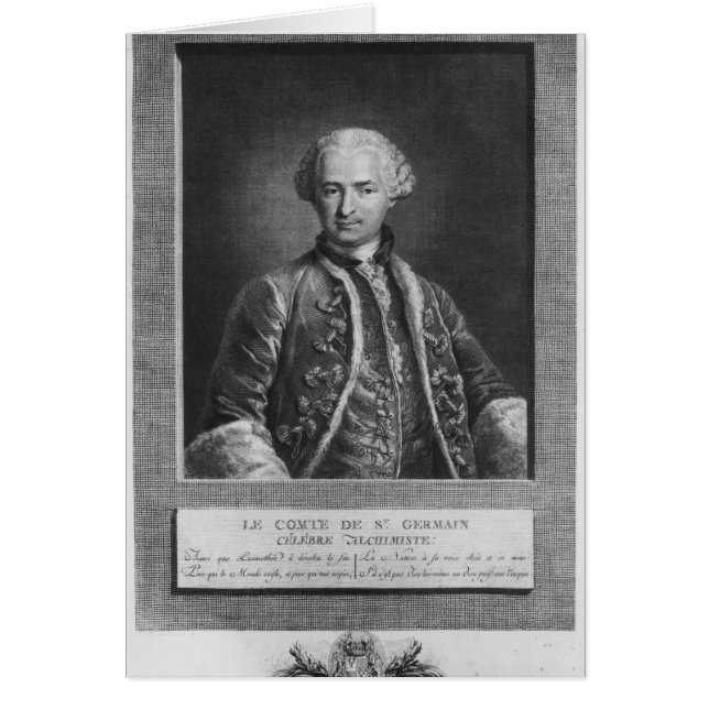 Graaf van St. Germain, beroemd alchemist, 1783 (Voorkant)