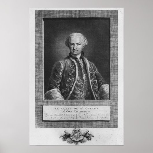 Graaf van St. Germain, beroemd alchemist, 1783 Poster (Voorkant)