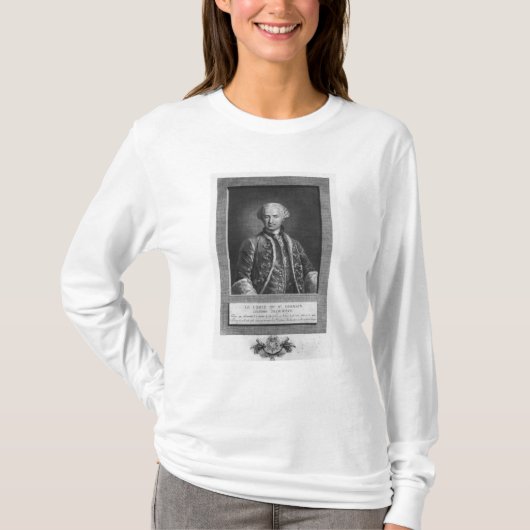 Graaf van St. Germain, beroemd alchemist, 1783 T-shirt (Voorkant)