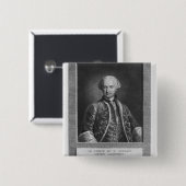 Graaf van St. Germain, beroemd alchemist, 1783 Vierkante Button 5,1 Cm (Voorkant /achterkant)
