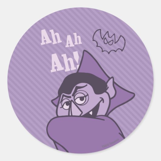 Graaf von Count - Ah Ah! Ronde Sticker (Voorkant)