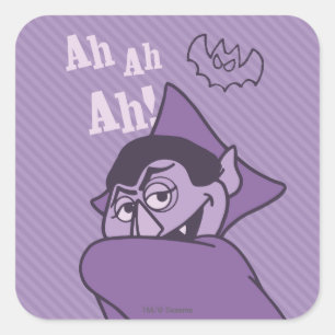 Graaf von Count - Ah Ah! Vierkante Sticker