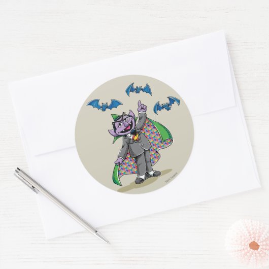  graaf von Count Ronde Sticker (Envelop)