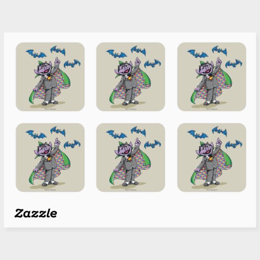  graaf von Count Vierkante Sticker (Vel)