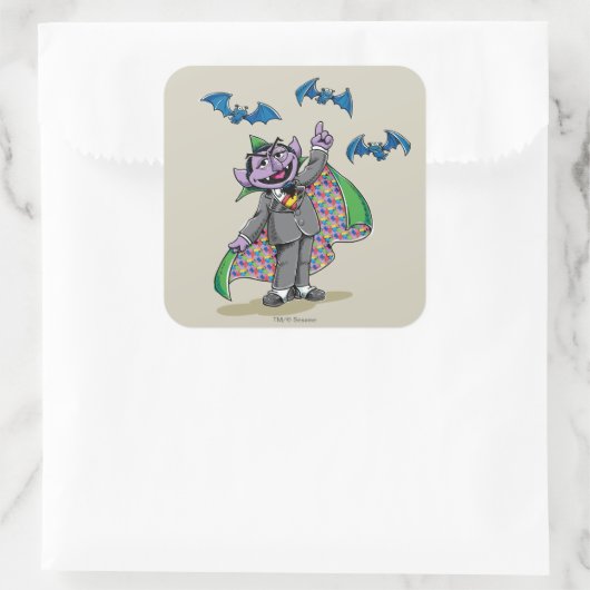  graaf von Count Vierkante Sticker (Tas)