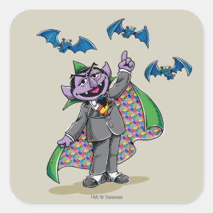  graaf von Count Vierkante Sticker