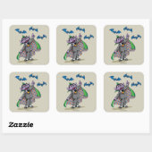 Graaf Von Count Vintage Vierkante Sticker (Vel)