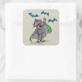 Graaf Von Count Vintage Vierkante Sticker (Tas)