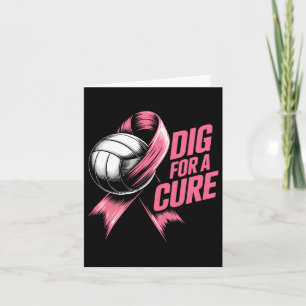Graaf voor Cure Ribbon Volleybal Borstkanker Aware Kaart
