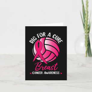 Graaf voor Cure Ribbon Volleybal Borstkanker Aware Kaart