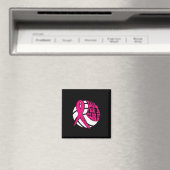 Graaf voor Cure Ribbon Volleybal Borstkanker Aware Magneet (Insitu (Vaatwasser))