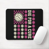 Graaf voor Cure Ribbon Volleybal Roze Borstkanker Muismat (Met muis)