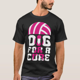 Graaf Voor Een Genezing Volleybal Oktober Borstkan T-shirt