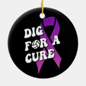 Graaf voor een remedie, borstkanker bewustzijn vol keramisch ornament (Achterkant)