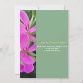 Graaffeest voor zomerroze tuinbloemen kaart (Achterkant)