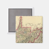 Graafkaart West Virginia Magneet (Voorkant / Achterkant)