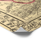 Graafkaart West Virginia Poster (Hoek)