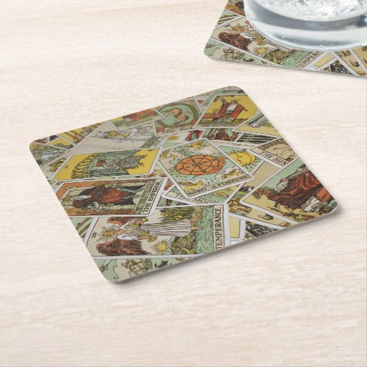 Graafkaartenpatroonfortuin Kartonnen Onderzetters (Schuin)