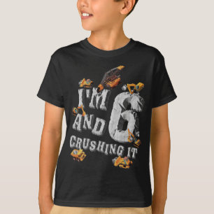 Graafmachine 6e verjaardag bouwfeest jongen cadeau t-shirt