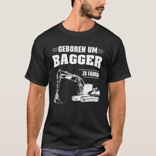Graafmachine bestuurder bouwplaats huis t-shirt (Voorkant)