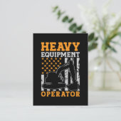 Graafmachine bestuurder Zware apparatuur operator  Feestdagenkaart (Staand voorkant)