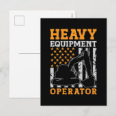 Graafmachine bestuurder Zware apparatuur operator  Feestdagenkaart (Voorkant / Achterkant)