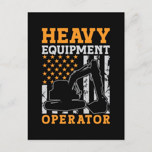 Graafmachine bestuurder Zware apparatuur operator  Feestdagenkaart (Voorkant)