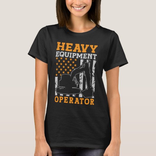 Graafmachine bestuurder Zware apparatuur operator T-shirt (Voorkant)