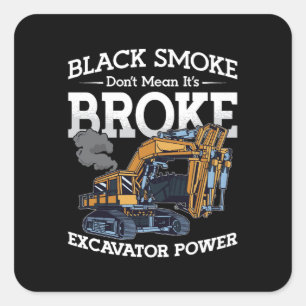 Graafmachine betekent niet dat het een kapotte bou vierkante sticker