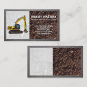 Graafmachine | Beton Vuil Staal Visitekaartje (Voorkant / Achterkant)
