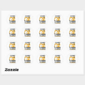 Graafmachine Bouw 100e Dag Schoolkinderen Jongen Ronde Sticker (Vel)
