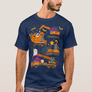 Graafmachine Bouw Halloween Voertuig Kraan Echte T-shirt